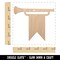 Trumpet and Banner Royal Medieval Unfinished Craft Wood Holiday Christmas Tree DIY Pre-Drilled Ornament